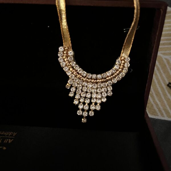 Rhinestone Necklace with Golden touch - Image 2